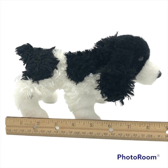 NWOT RARE Douglas Cuddle Toys Hazel Parti Cocker Spaniel Black White Dog Plush - Picture 4 of 8